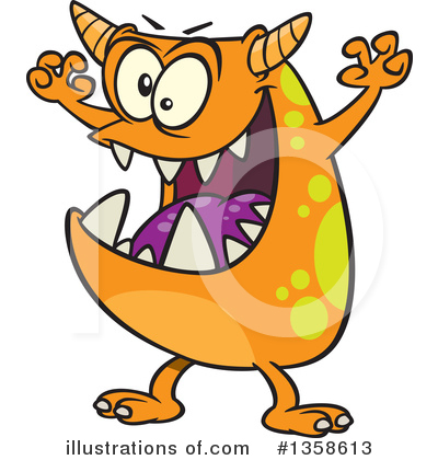 Royalty-Free (RF) Monster Clipart Illustration by toonaday - Stock Sample #1358613