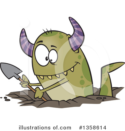 Royalty-Free (RF) Monster Clipart Illustration by toonaday - Stock Sample #1358614