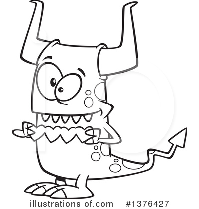 Royalty-Free (RF) Monster Clipart Illustration by toonaday - Stock Sample #1376427