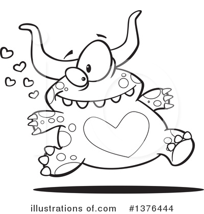 Royalty-Free (RF) Monster Clipart Illustration by toonaday - Stock Sample #1376444