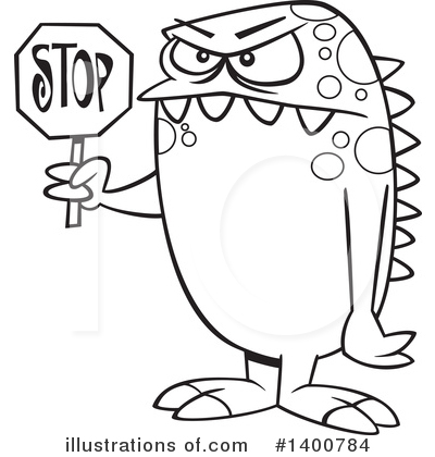 Royalty-Free (RF) Monster Clipart Illustration by toonaday - Stock Sample #1400784