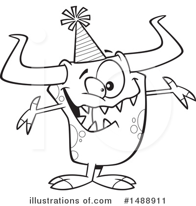 Royalty-Free (RF) Monster Clipart Illustration by toonaday - Stock Sample #1488911