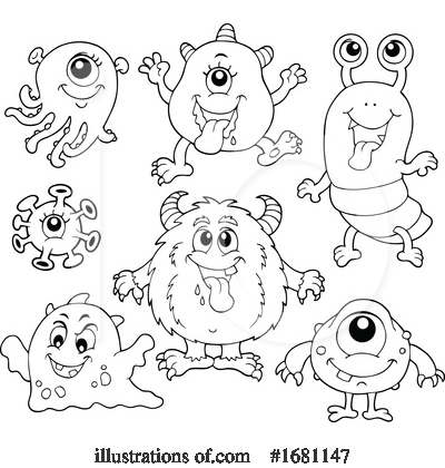 Monsters Clipart #1681147 by visekart