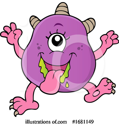 Royalty-Free (RF) Monster Clipart Illustration by visekart - Stock Sample #1681149