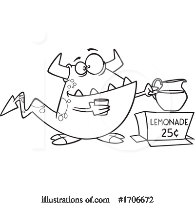 Royalty-Free (RF) Monster Clipart Illustration by toonaday - Stock Sample #1706672