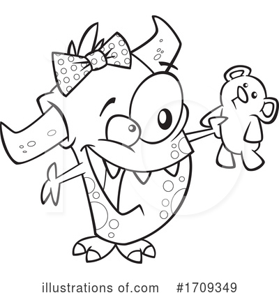 Royalty-Free (RF) Monster Clipart Illustration by toonaday - Stock Sample #1709349
