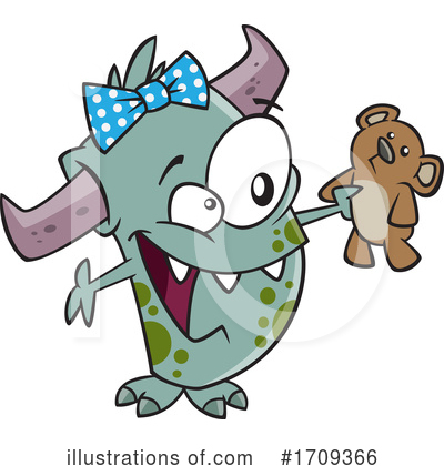 Royalty-Free (RF) Monster Clipart Illustration by toonaday - Stock Sample #1709366