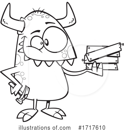 Royalty-Free (RF) Monster Clipart Illustration by toonaday - Stock Sample #1717610