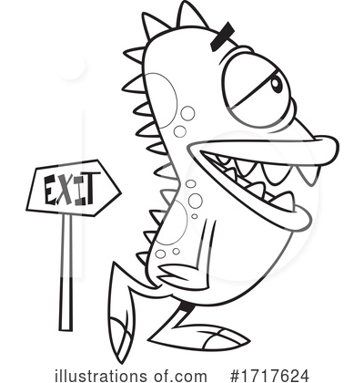 Royalty-Free (RF) Monster Clipart Illustration by toonaday - Stock Sample #1717624