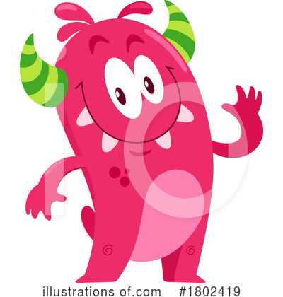 Royalty-Free (RF) Monster Clipart Illustration by Hit Toon - Stock Sample #1802419