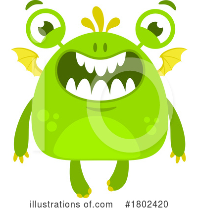 Royalty-Free (RF) Monster Clipart Illustration by Hit Toon - Stock Sample #1802420