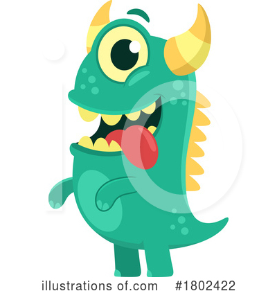 Royalty-Free (RF) Monster Clipart Illustration by Hit Toon - Stock Sample #1802422