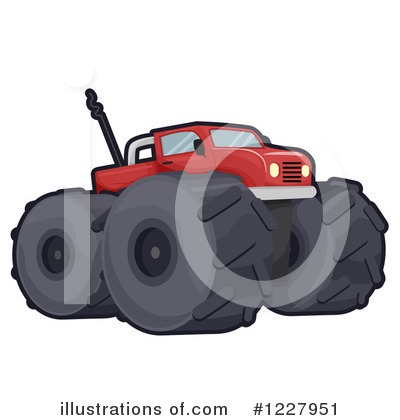 Royalty-Free (RF) Monster Truck Clipart Illustration by BNP Design Studio - Stock Sample #1227951