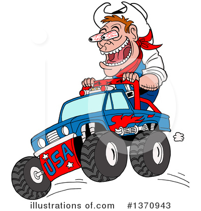 Pick Up Truck Clipart #1370943 by LaffToon