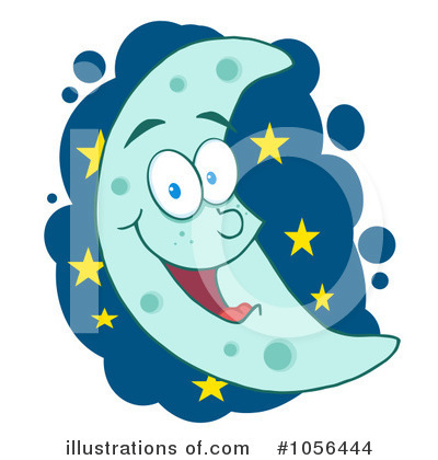 Royalty-Free (RF) Moon Clipart Illustration by Hit Toon - Stock Sample #1056444