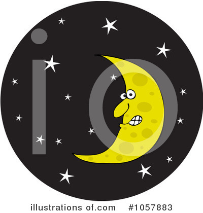 Royalty-Free (RF) Moon Clipart Illustration by djart - Stock Sample #1057883