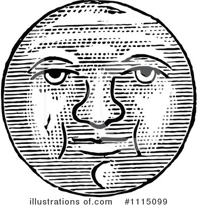 Royalty-Free (RF) Moon Clipart Illustration by Prawny Vintage - Stock Sample #1115099