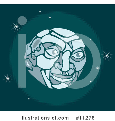 Royalty-Free (RF) Moon Clipart Illustration by AtStockIllustration - Stock Sample #11278