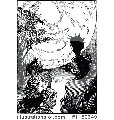 Royalty-Free (RF) Moon Clipart Illustration by Prawny Vintage - Stock Sample #1180349