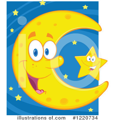 Royalty-Free (RF) Moon Clipart Illustration by Hit Toon - Stock Sample #1220734