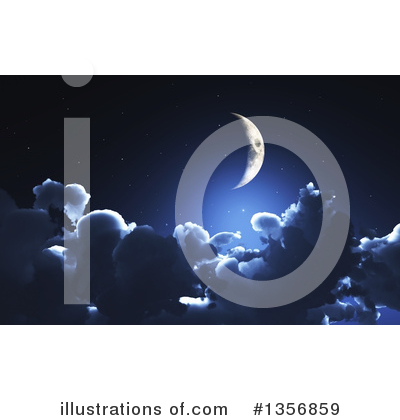 Royalty-Free (RF) Moon Clipart Illustration by KJ Pargeter - Stock Sample #1356859
