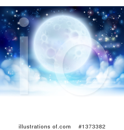 Full Moon Clipart #1373382 by AtStockIllustration