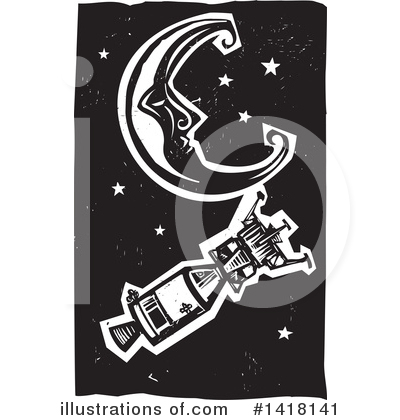 Royalty-Free (RF) Moon Clipart Illustration by xunantunich - Stock Sample #1418141