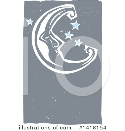 Royalty-Free (RF) Moon Clipart Illustration by xunantunich - Stock Sample #1418154