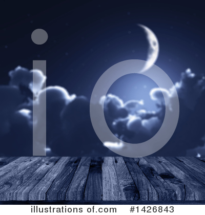 Royalty-Free (RF) Moon Clipart Illustration by KJ Pargeter - Stock Sample #1426843