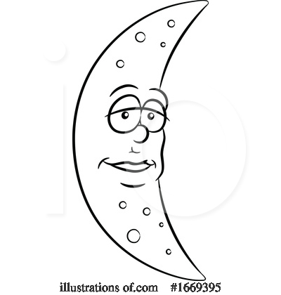 Royalty-Free (RF) Moon Clipart Illustration by cidepix - Stock Sample #1669395