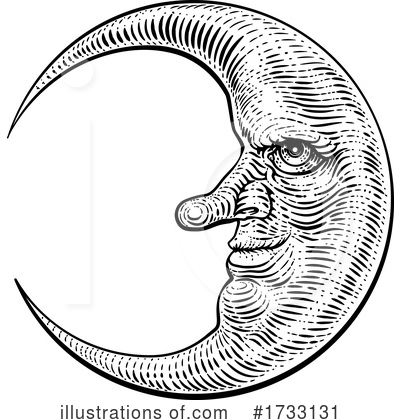 Royalty-Free (RF) Moon Clipart Illustration by AtStockIllustration - Stock Sample #1733131