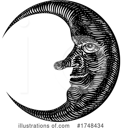 Royalty-Free (RF) Moon Clipart Illustration by AtStockIllustration - Stock Sample #1748434