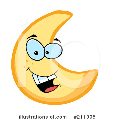 Royalty-Free (RF) Moon Clipart Illustration by Hit Toon - Stock Sample #211095