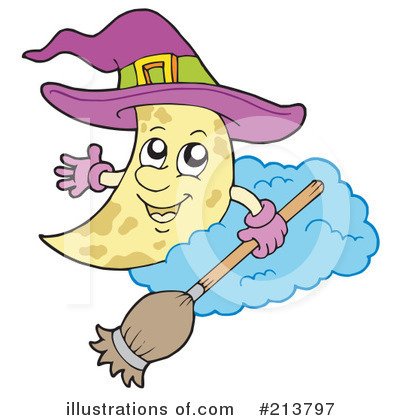 Royalty-Free (RF) Moon Clipart Illustration by visekart - Stock Sample #213797