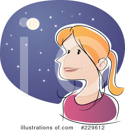 Royalty-Free (RF) Moon Clipart Illustration by Qiun - Stock Sample #229612