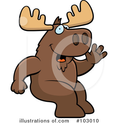 Royalty-Free (RF) Moose Clipart Illustration by Cory Thoman - Stock Sample #103010