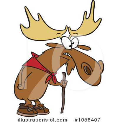 Royalty-Free (RF) Moose Clipart Illustration by toonaday - Stock Sample #1058407