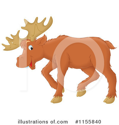Royalty-Free (RF) Moose Clipart Illustration by Alex Bannykh - Stock Sample #1155840