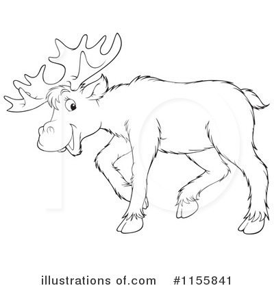 Royalty-Free (RF) Moose Clipart Illustration by Alex Bannykh - Stock Sample #1155841