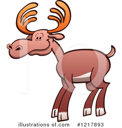 Royalty-Free (RF) Moose Clipart Illustration by Zooco - Stock Sample #1217893