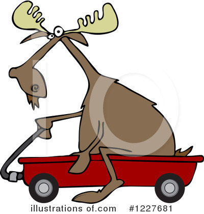 Royalty-Free (RF) Moose Clipart Illustration by djart - Stock Sample #1227681