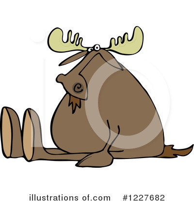 Royalty-Free (RF) Moose Clipart Illustration by djart - Stock Sample #1227682