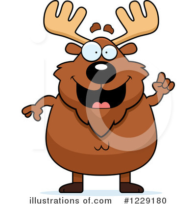 Moose Clipart #1229180 by Cory Thoman