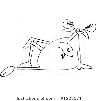 Royalty-Free (RF) Moose Clipart Illustration by djart - Stock Sample #1229571