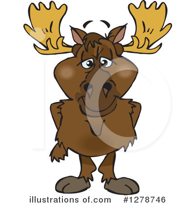 Royalty-Free (RF) Moose Clipart Illustration by Dennis Holmes Designs - Stock Sample #1278746
