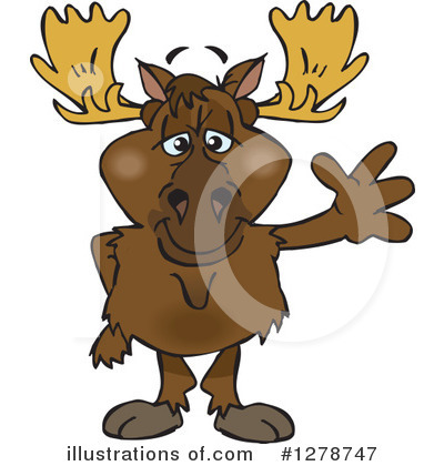 Royalty-Free (RF) Moose Clipart Illustration by Dennis Holmes Designs - Stock Sample #1278747