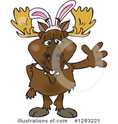 Royalty-Free (RF) Moose Clipart Illustration by Dennis Holmes Designs - Stock Sample #1283221