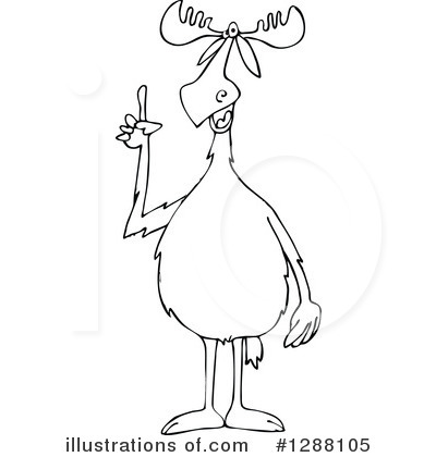 Royalty-Free (RF) Moose Clipart Illustration by djart - Stock Sample #1288105