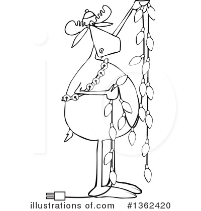 Royalty-Free (RF) Moose Clipart Illustration by djart - Stock Sample #1362420