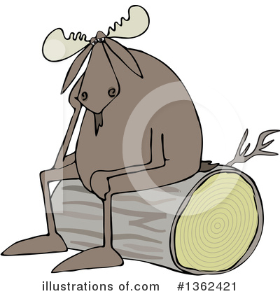 Royalty-Free (RF) Moose Clipart Illustration by djart - Stock Sample #1362421